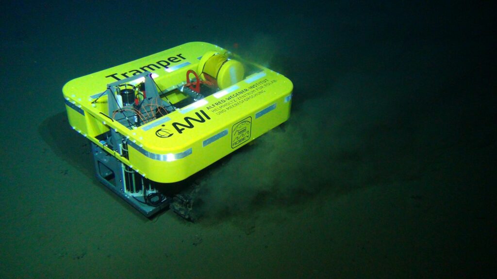 AWI deep-sea robot Tramper on the seafloor.